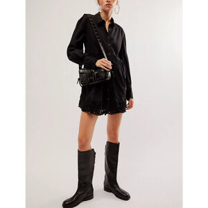 Free People 'Constance' Black Lace Mini Dress Size S